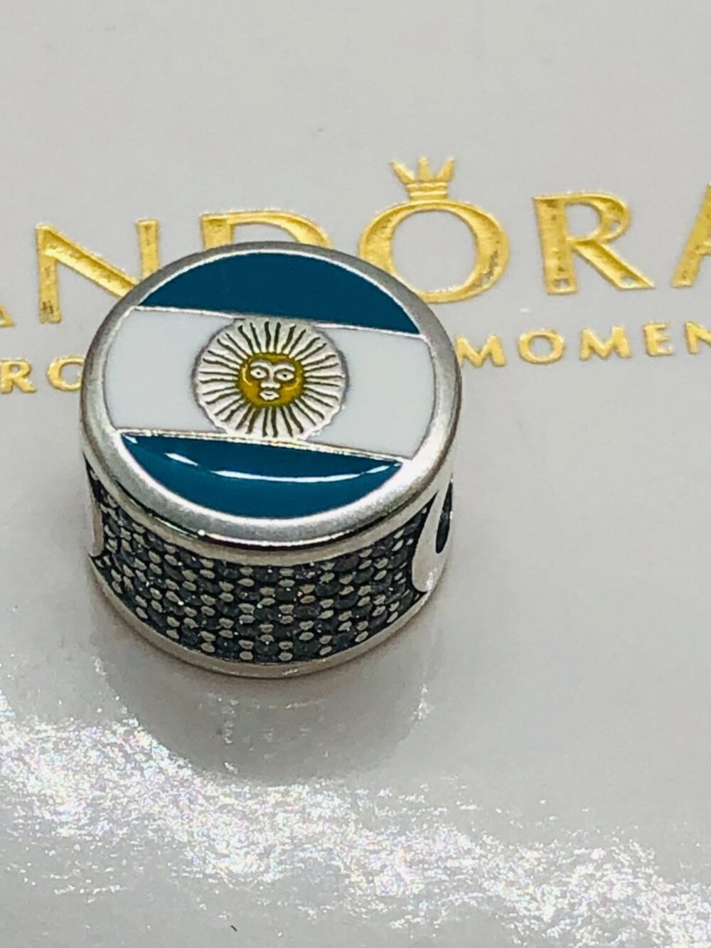 Pandora Argentina Flag Bead Charm
